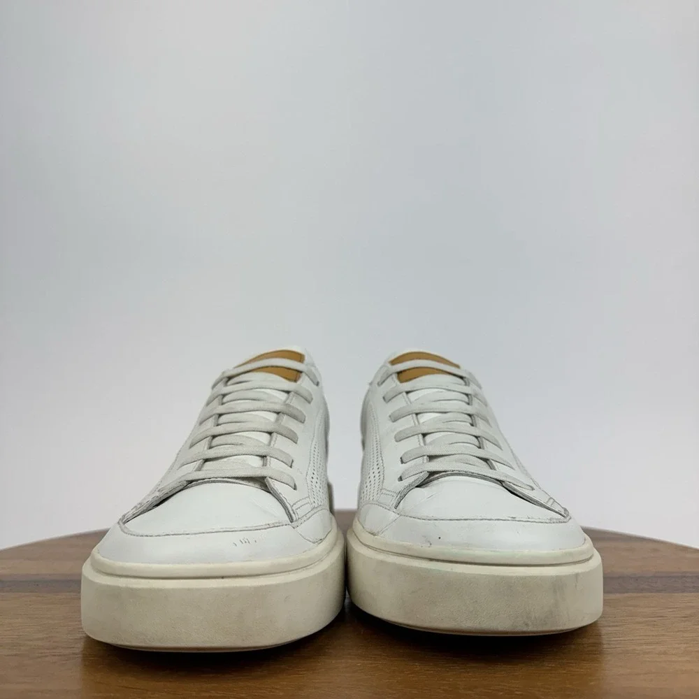 Mens Allen Edmonds Oliver White Perforated Slip On Casual Sneakers Size 9.5 D - Picture 3 of 8